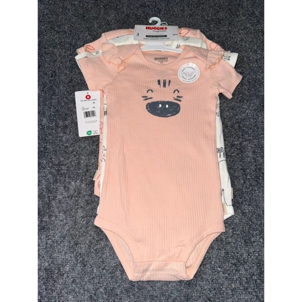 3 Pack Huggies 100% Organic Onesies